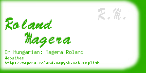 roland magera business card